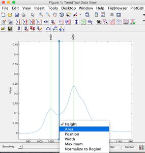 b) Right click the marker and select area